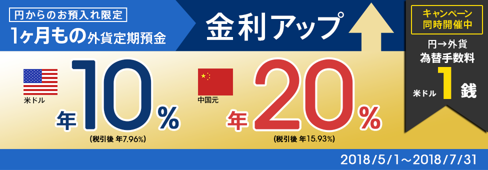 期間限定で金利アップ中!