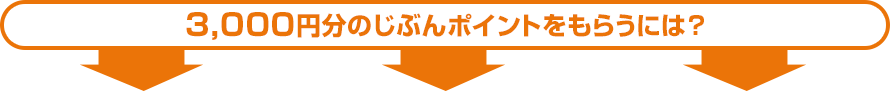 3,000円分のじぶんポイントをもらうには?
