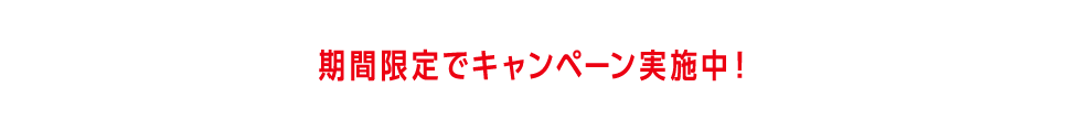 期間限定でキャンペーン実施中!