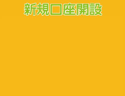 新規口座開設 新規口座開設